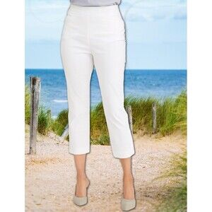 NWT Chico's So Slimming Brigitte High Vent Crop Pants White Size 3.5P  18 Petite